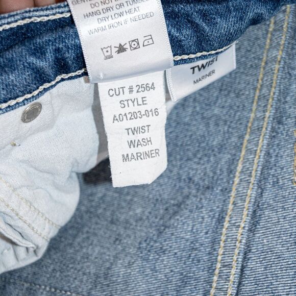 AMO Denim Twist Mariner Cropped skinny Jeans blue wash size 27 - Picture 7 of 10